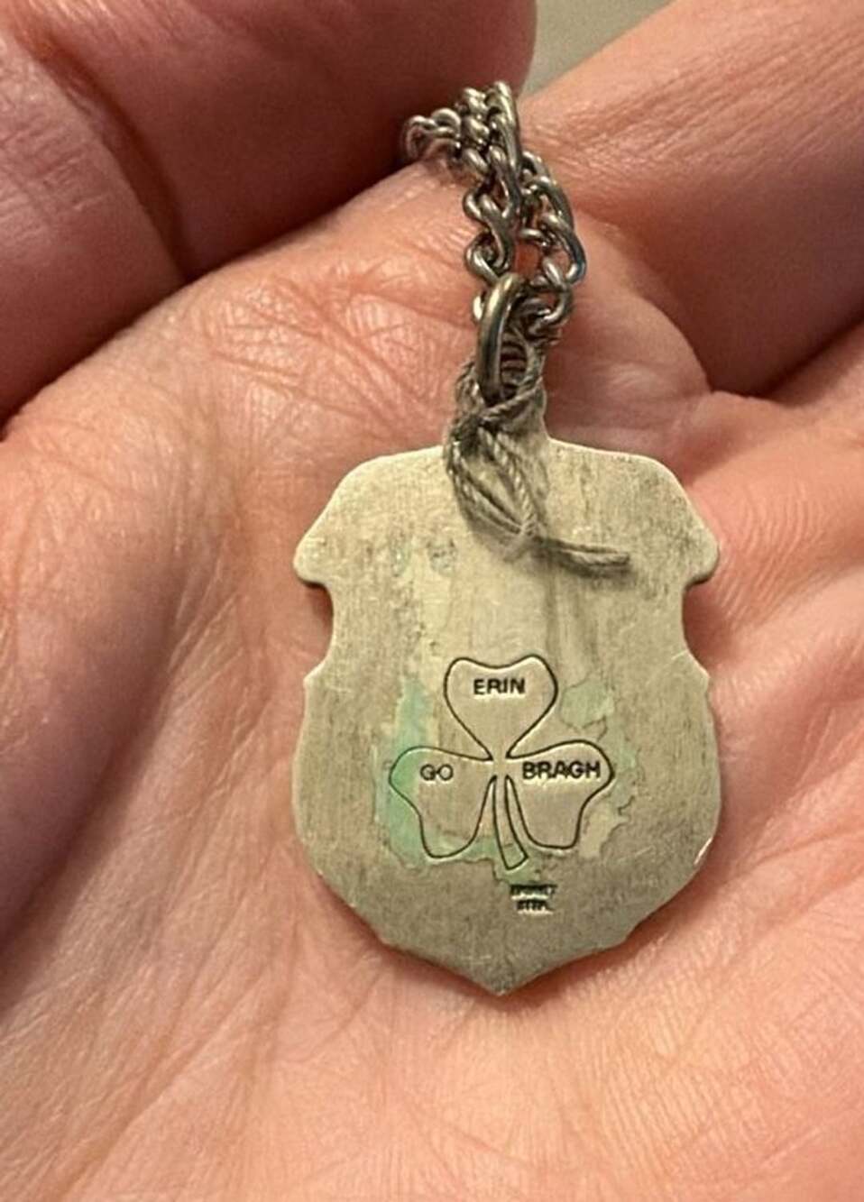 Saint Michael Protect Us Shield Medal Necklace
